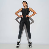 Macacão Fitness Costas Abertas Skin Preto